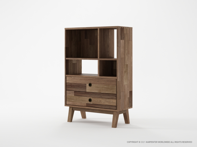 624_1332 Книжный шкаф - тип aw / 2 ящика Karpenter NEW BROOKLYN  - Вид №1
