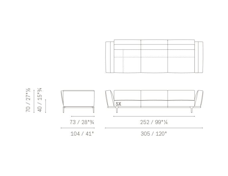 Ткань диван Poltrona Frau коллекция-диваны и кресла ARCH-00009449 - Вид №33
