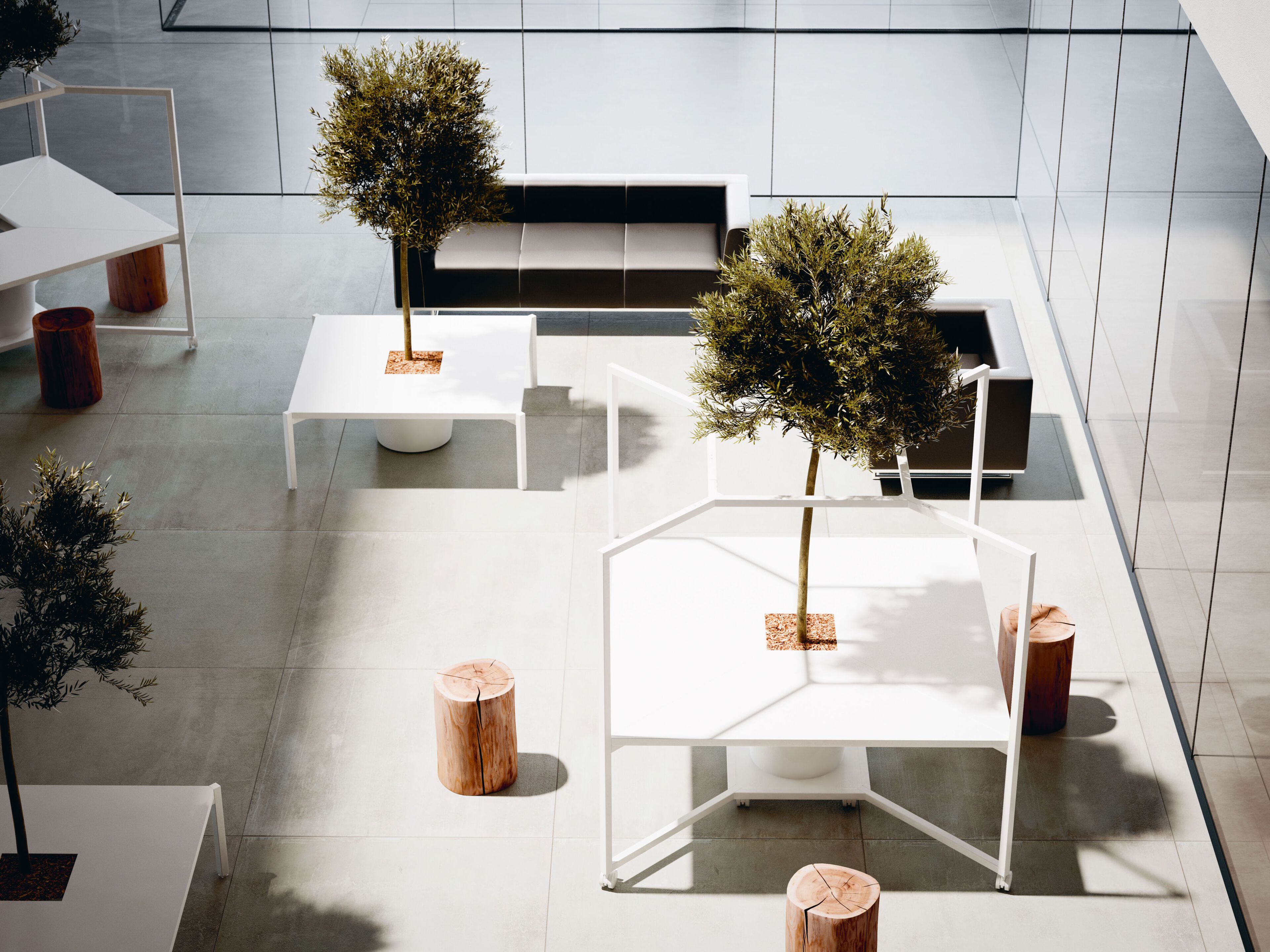 Квадратный многосторонний стол для открытого пространства FANTONI концентратор ARCH-00108342 - Вид №4