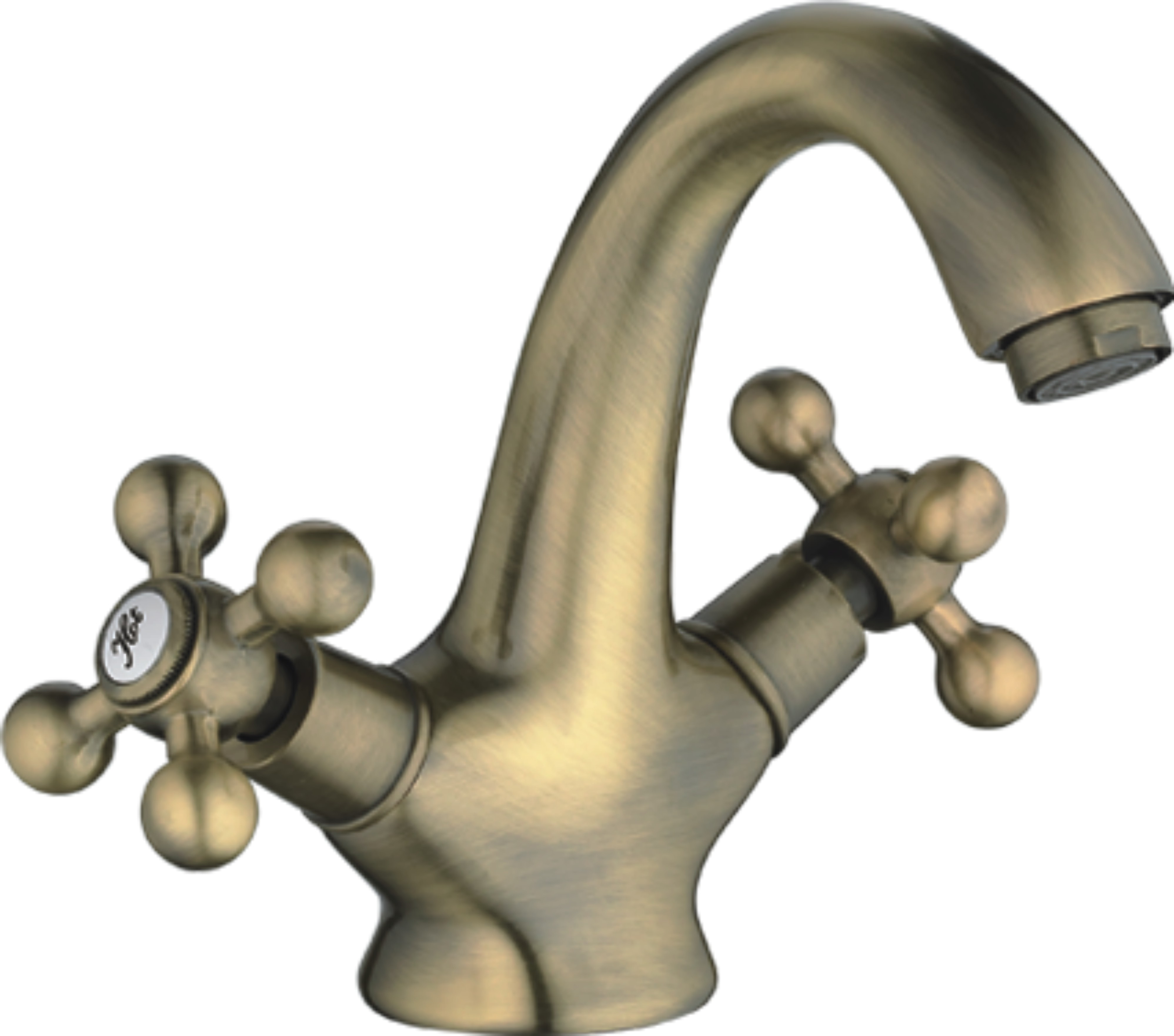 HB1019-4 Смеситель для раковины , бронза Haiba  - Вид №1