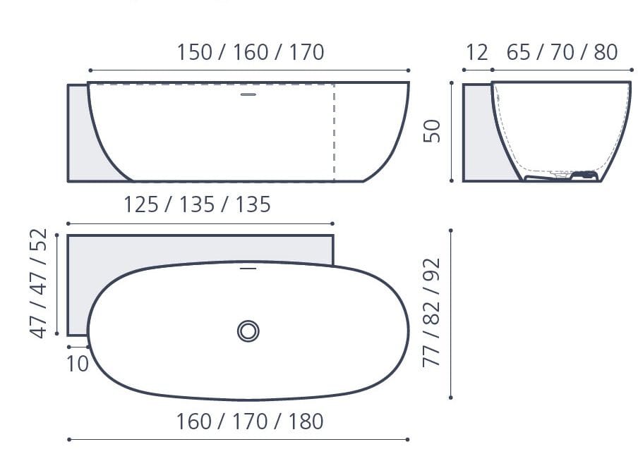 Овальная ванна в Geablu ARBLU CATINO ARCH-00001463 - Вид №5