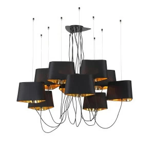 Люстра подвесная черная 10 ламп ST Luce Ambrela SL1110.403.10 ST LUCE ДИЗАЙНЕРСКИЕ, AMBRELA 00-3834376 Черный