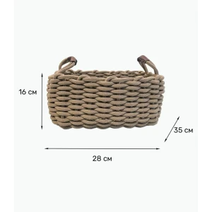 Корзина для хранения Zenfort Вологда 16л текстиль коричневый