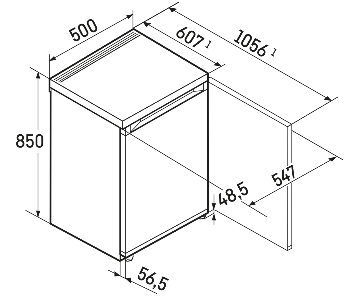 9288207 Холодильник компактный   Liebherr Re 1201-20 001 белый STDN-0134573 - Вид №5