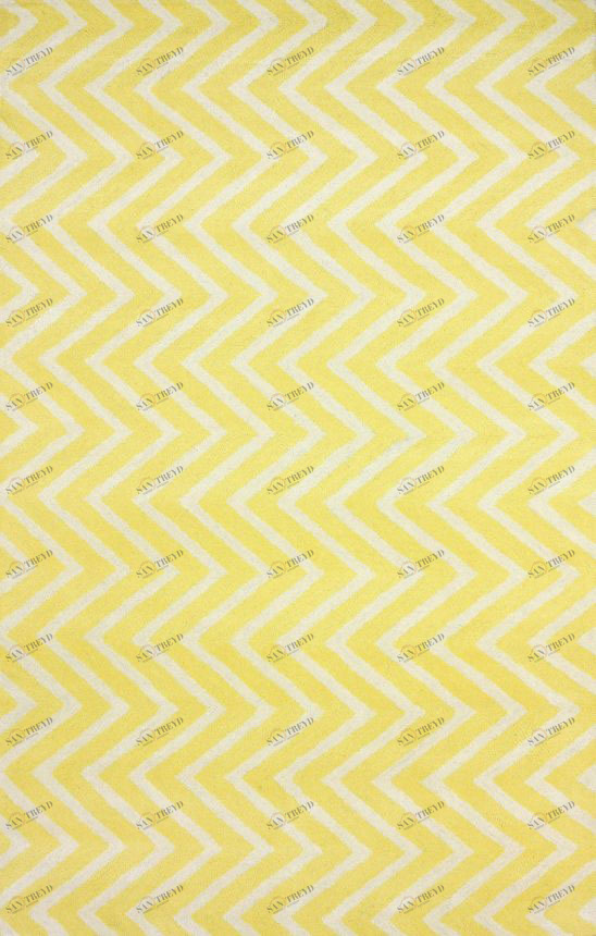 Ковер Zig Zag желтый 120х180 DOLLY CAPRETS ДИЗАЙНЕРСКИЕ, ЗИГ ЗАГ 015212 Белый;желтый 