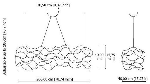 Quasar Подвесной светильник из никеля Curled sun-id-1407432 - Вид №6