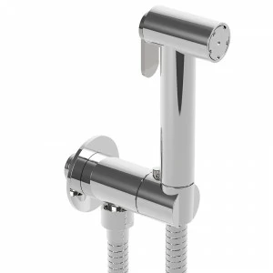 Graffio Водозаборник с круглой опорой и контролем безопасности, круглая кнопочная щетка STELLA из латуни, гибкий шланг ULTRAFLEX 120 см. KSPAT100-07-01