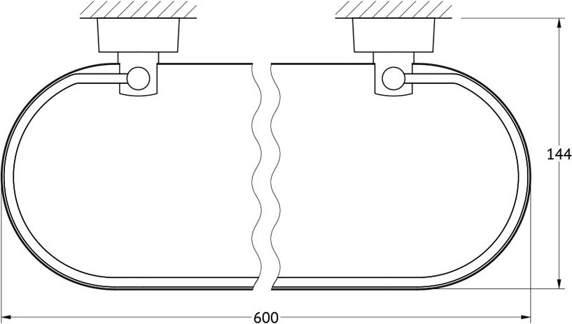 NOS 016 Полка с держателями 60 cm FBS Nostalgy - Вид №1