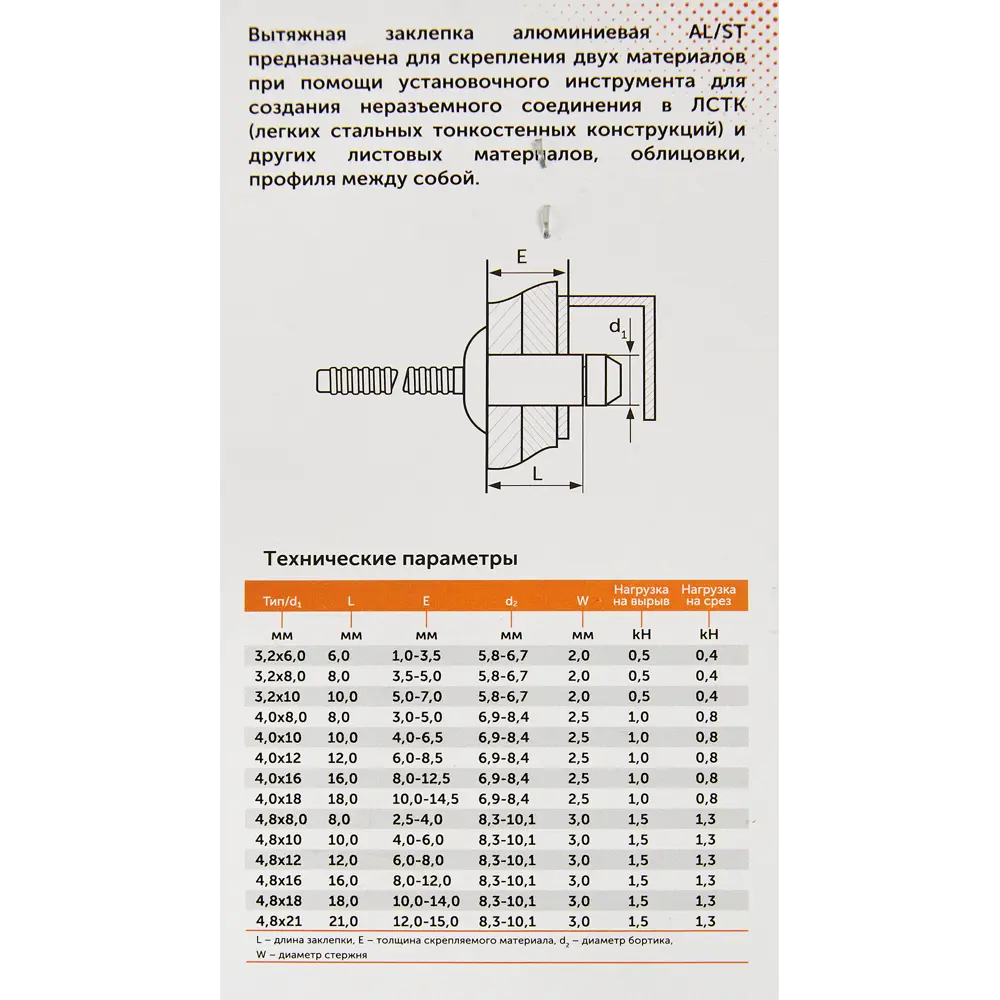 87936927 Заклепка Sormat 4.8X21 мм, 25 шт. STLM-1004238  - Вид №2