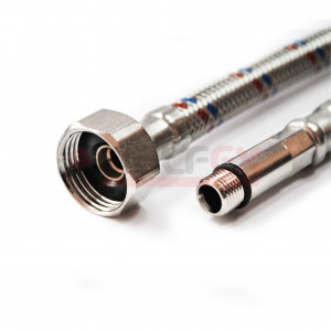 S/S M10*18-F1/2" 60 сm Valfex Гибкая подводка для смесителей