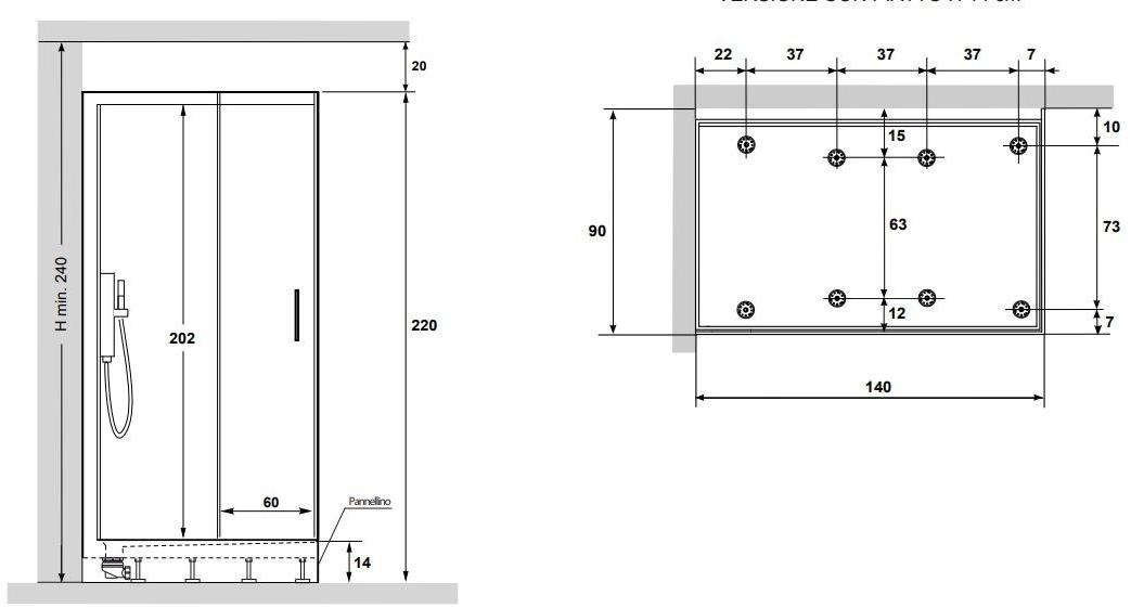 Gruppo Geromin Многофункциональная душевая кабина из хрусталя с турецкой баней Soul sun-id-1501817 - Вид №17