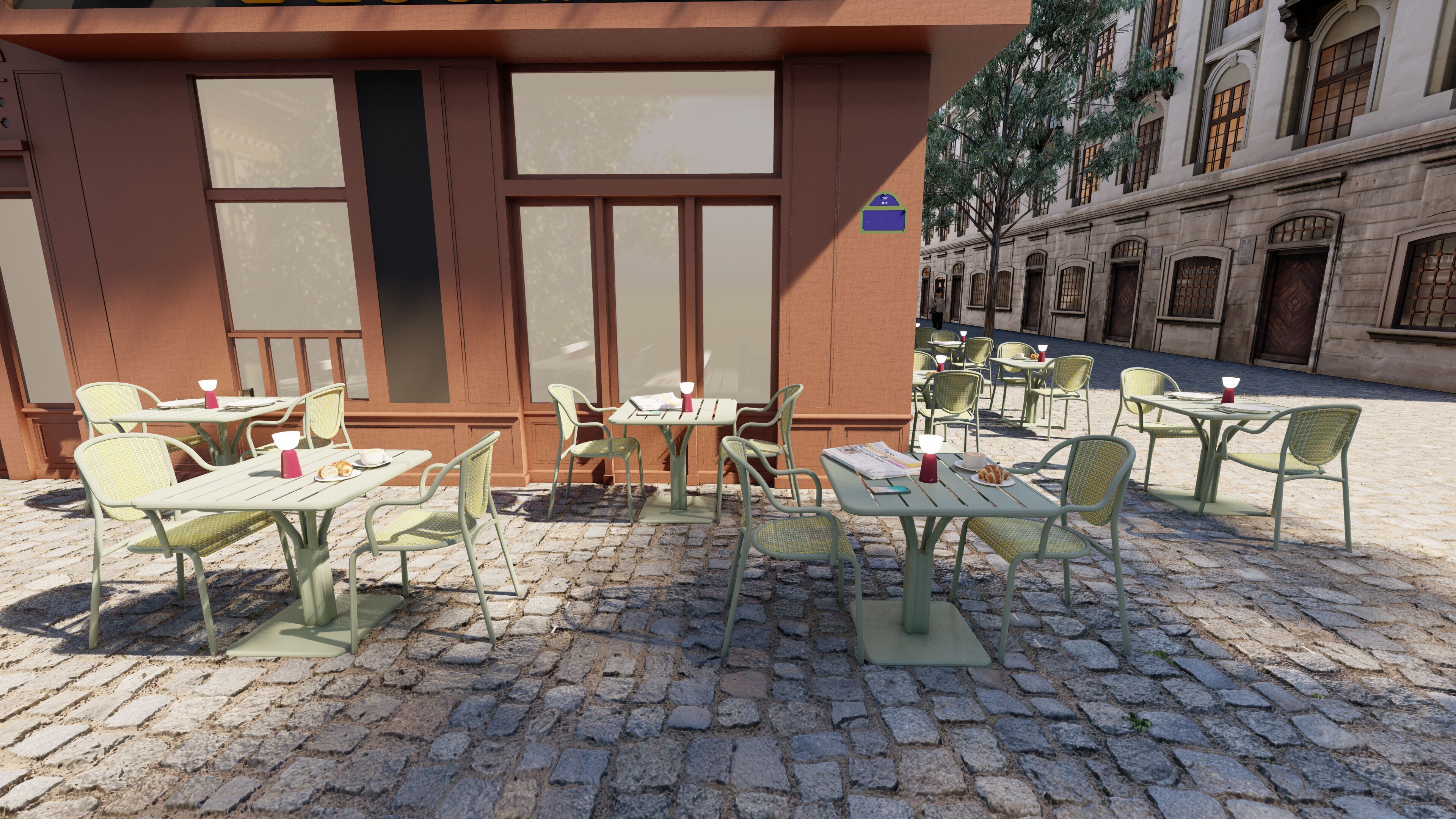 Стальной садовый стул с подлокотниками Fermob Parisienne 21 ARCH-00118041 - Вид №6