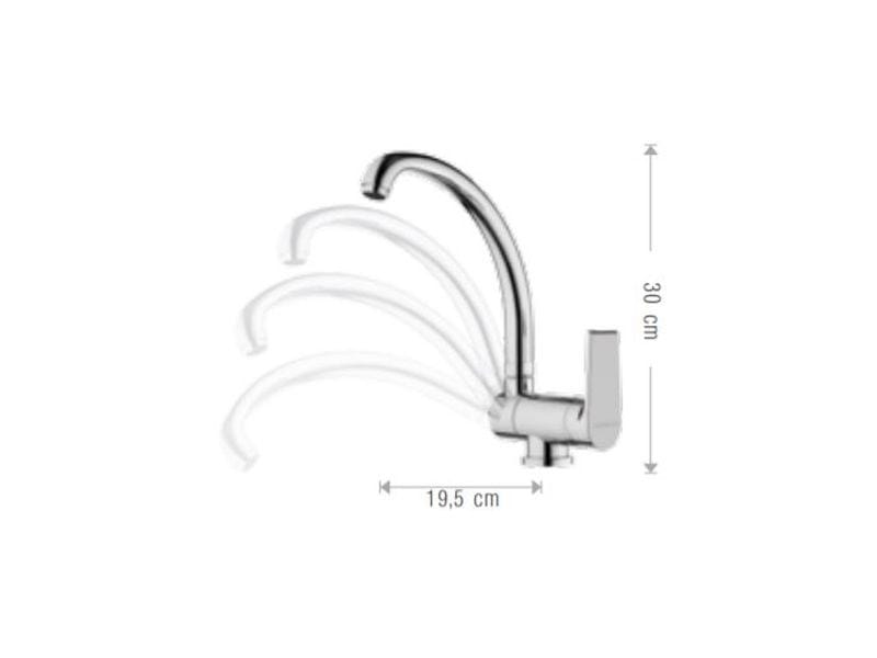 Смеситель для кухни с поворотным изливом Rubinetterie Mariani ARCH-00024804 - Вид №2