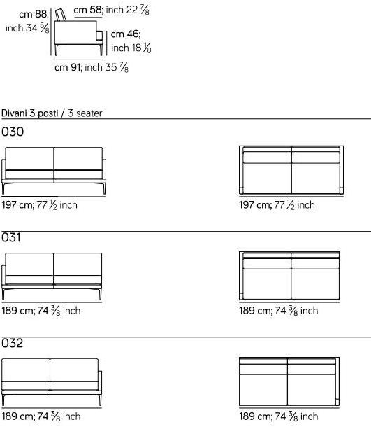 AMURA 3-х местный кожаный диван Segno Am008.0296 - Вид №3