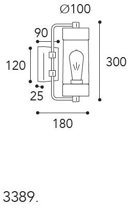Moretti Luce Настенный светильник с двойным рожком Silindar 3389 - Вид №4