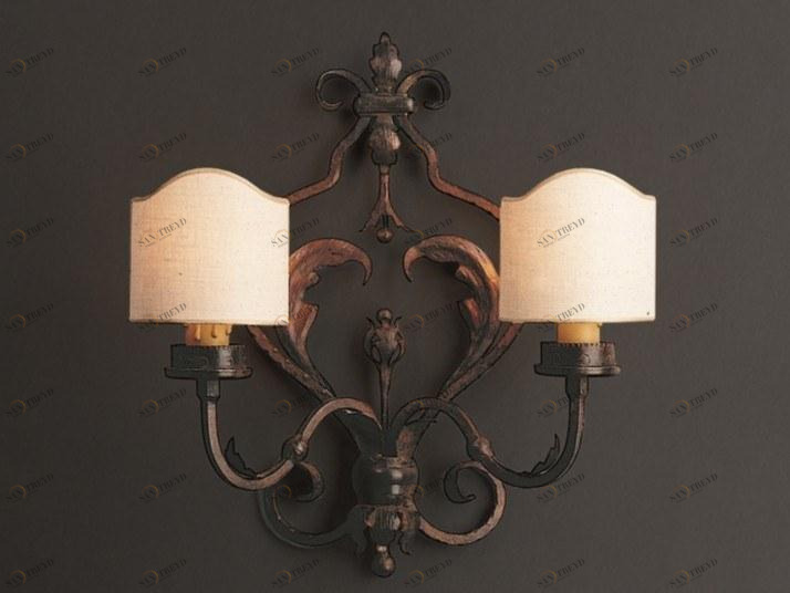 OFFICINACIANI Бра из железа непрямого света Foglie forgiate Hl1051wa-2b 