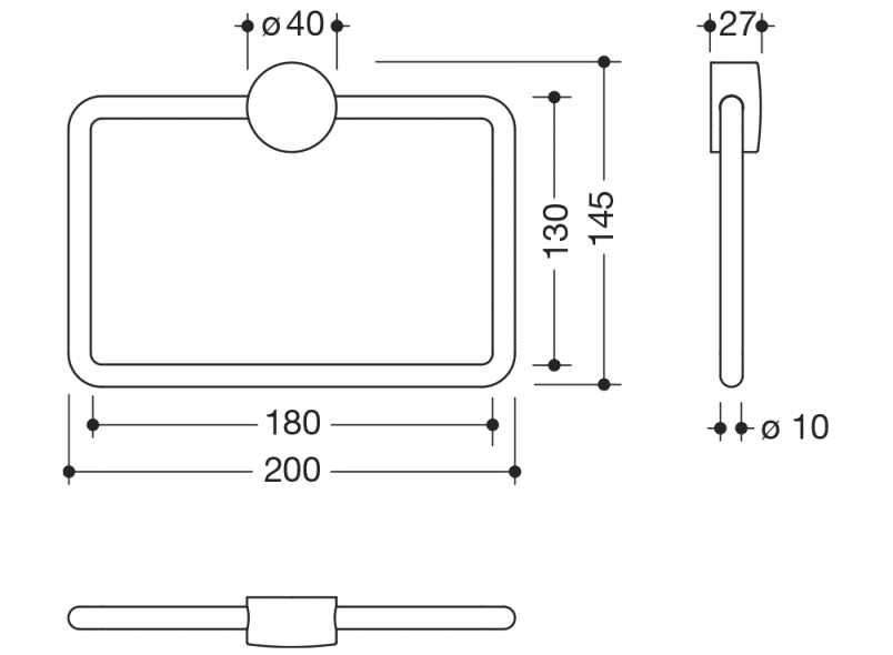 815.09.30040 полотенце кольцо HEWI Handtuchhalter  - Вид №1