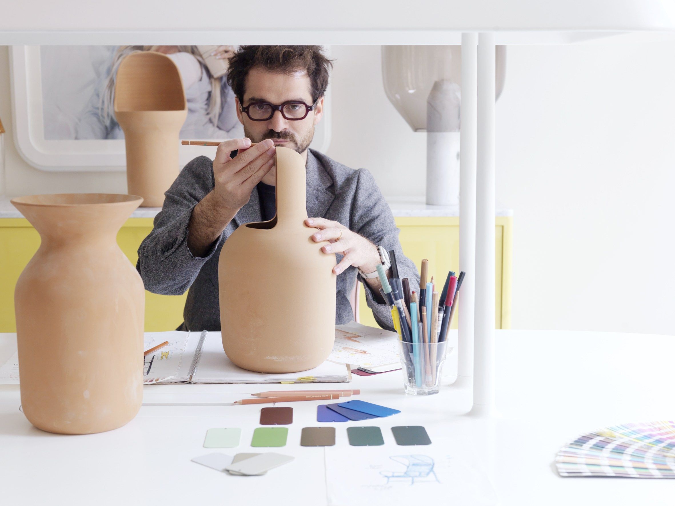 Низкий терракотовый садовый горшок BD Barcelona GARDENIAS N.1 ARCH-00098568 - Вид №7