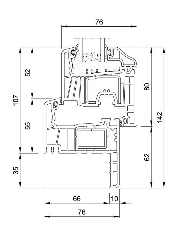 Окно из ПВХ с двойным остеклением NURITH DOMUS ARCH-00029508 - Вид №2