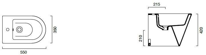 1bi5500 Биде напольное New zero CERAMICA CATALANO - Вид №2