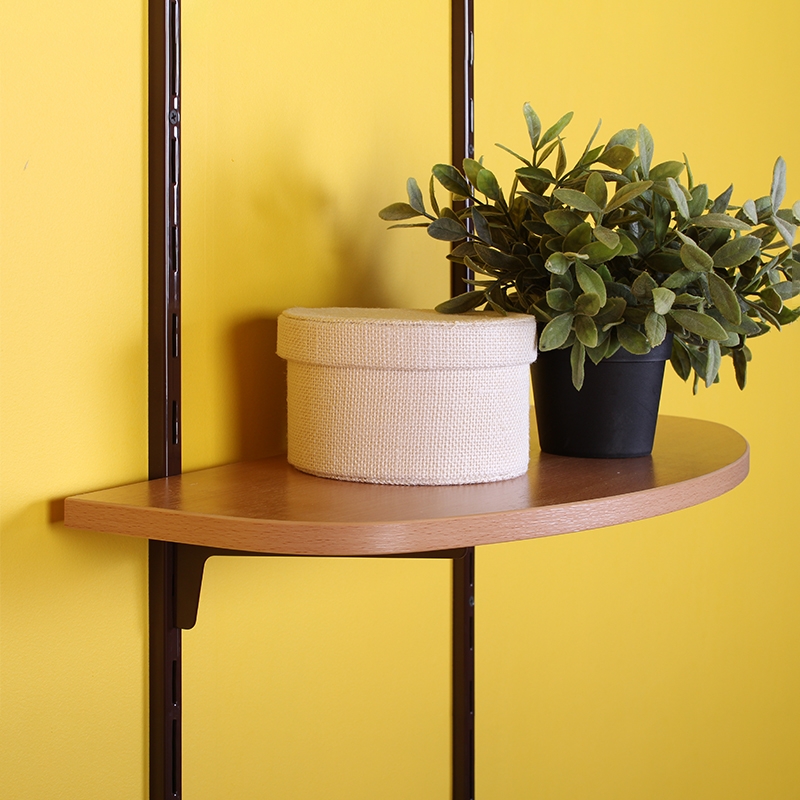 Полка фигурная , 600x250x16 мм, бук LJPS0505 Public Steel Россия  - Вид №3