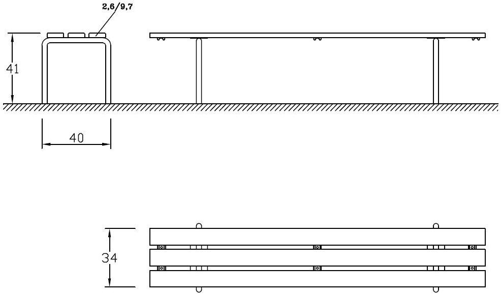 Euroform W Скамейка для спортивных сооружений  60  - Вид №2