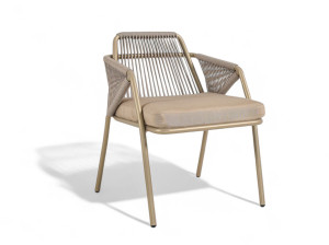 Тканевый садовый стул с подлокотниками