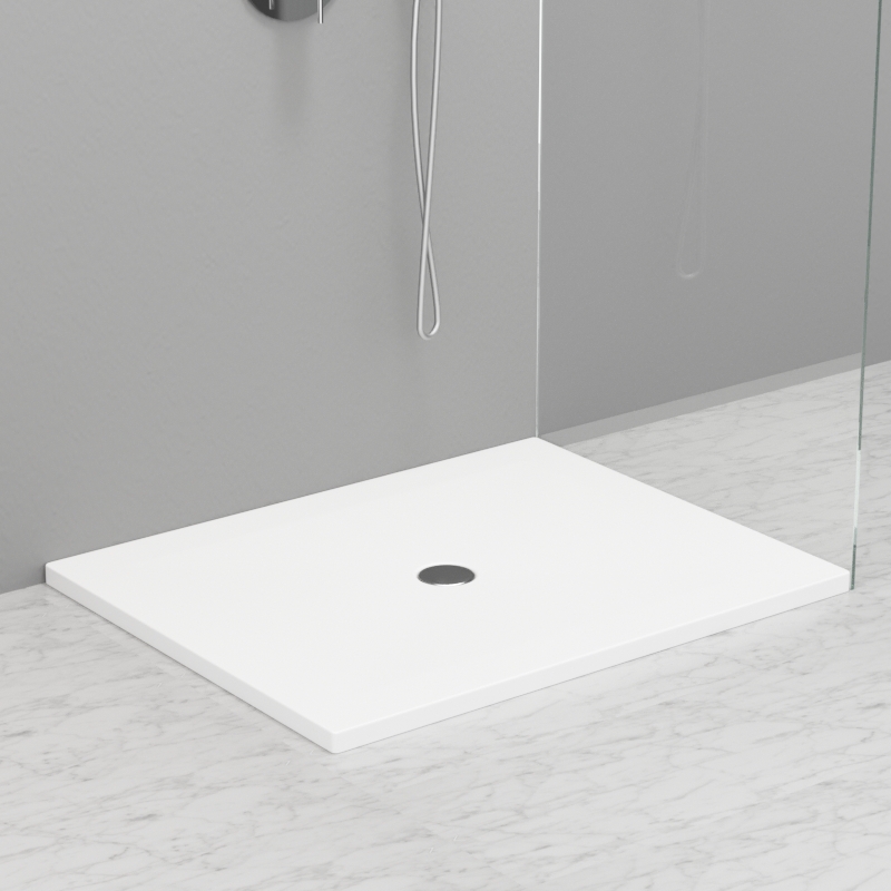 704904 Душевой поддон из акрила h3 с антислипом белый в комплекте с сифоном., цвет Белая глазурь Kerasan DOCCIA Италия