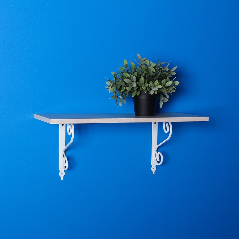 Полка прямоугольная , 600x150x16 мм, беленый дуб LJPS0307 Public Steel Россия  - Вид №4