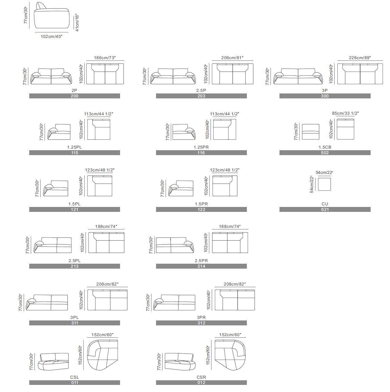 4-местный кожаный модульный диван CAMPO DE' FIORI ALAND ARCH-00027830 - Вид №6
