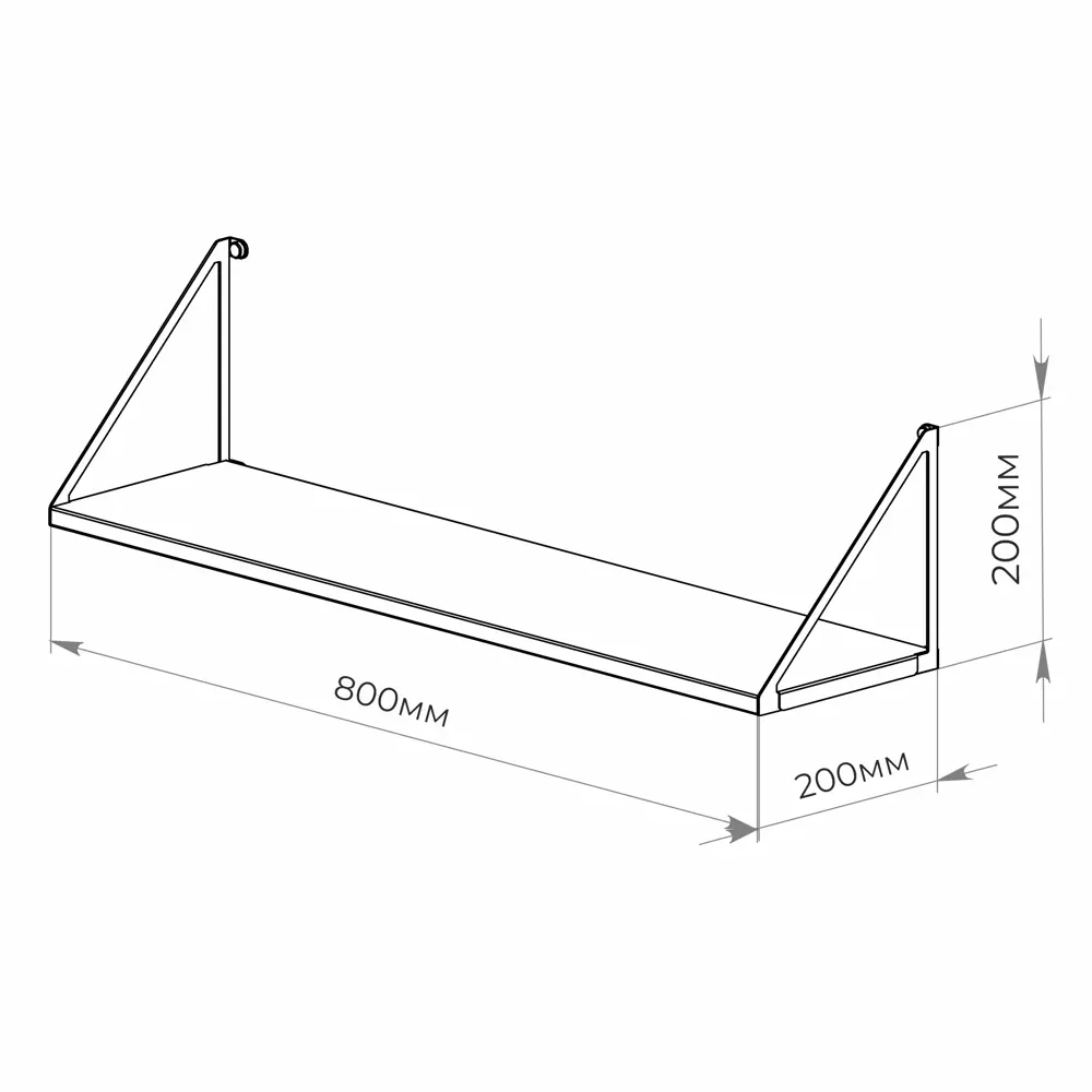 Настенная полка Бостон 80x20 см сталь цвет черный Santreyd STLM-2149872 - Вид №4