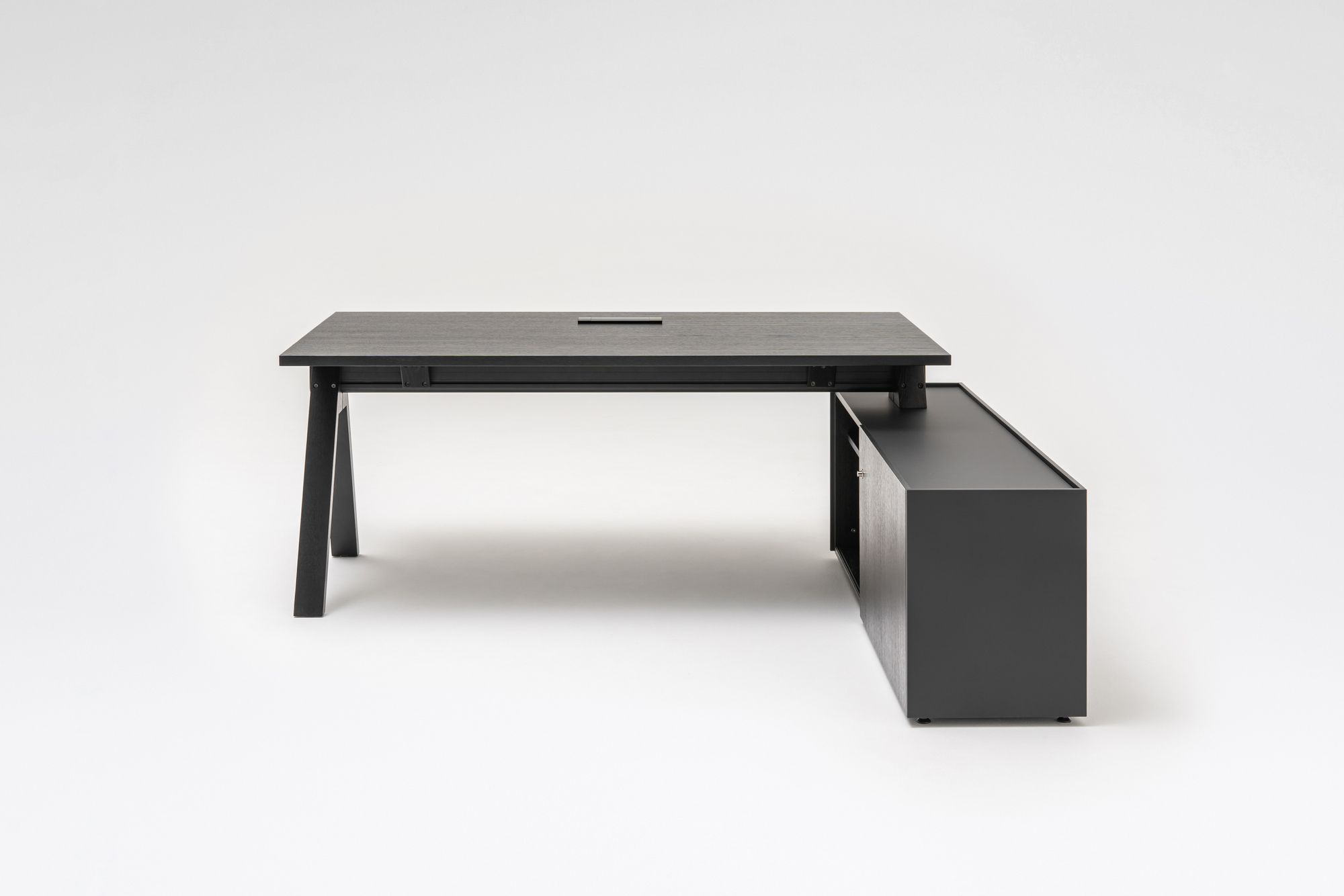 Деревянный угловой секционный стол со встроенной полкой MDD Viga ARCH-00080022 - Вид №38