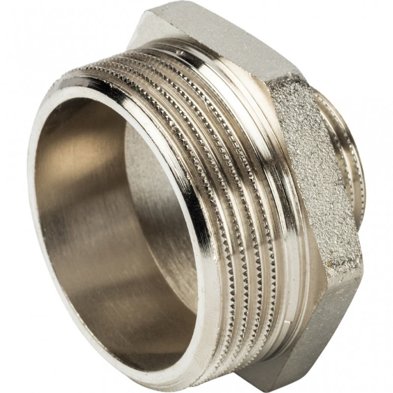 Ниппель переходной НН 1 1/2х3/4" никель STOUT SFT0004011234 - Вид №2