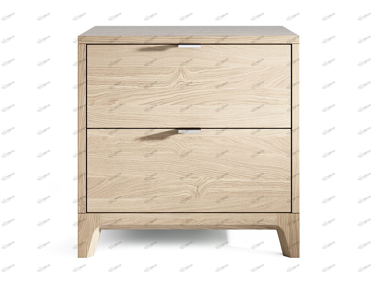 Прикроватная тумбочка дизайнерская с 2 ящиками бежевая Case THE IDEA  210309 Бежевый;дуб сонома 