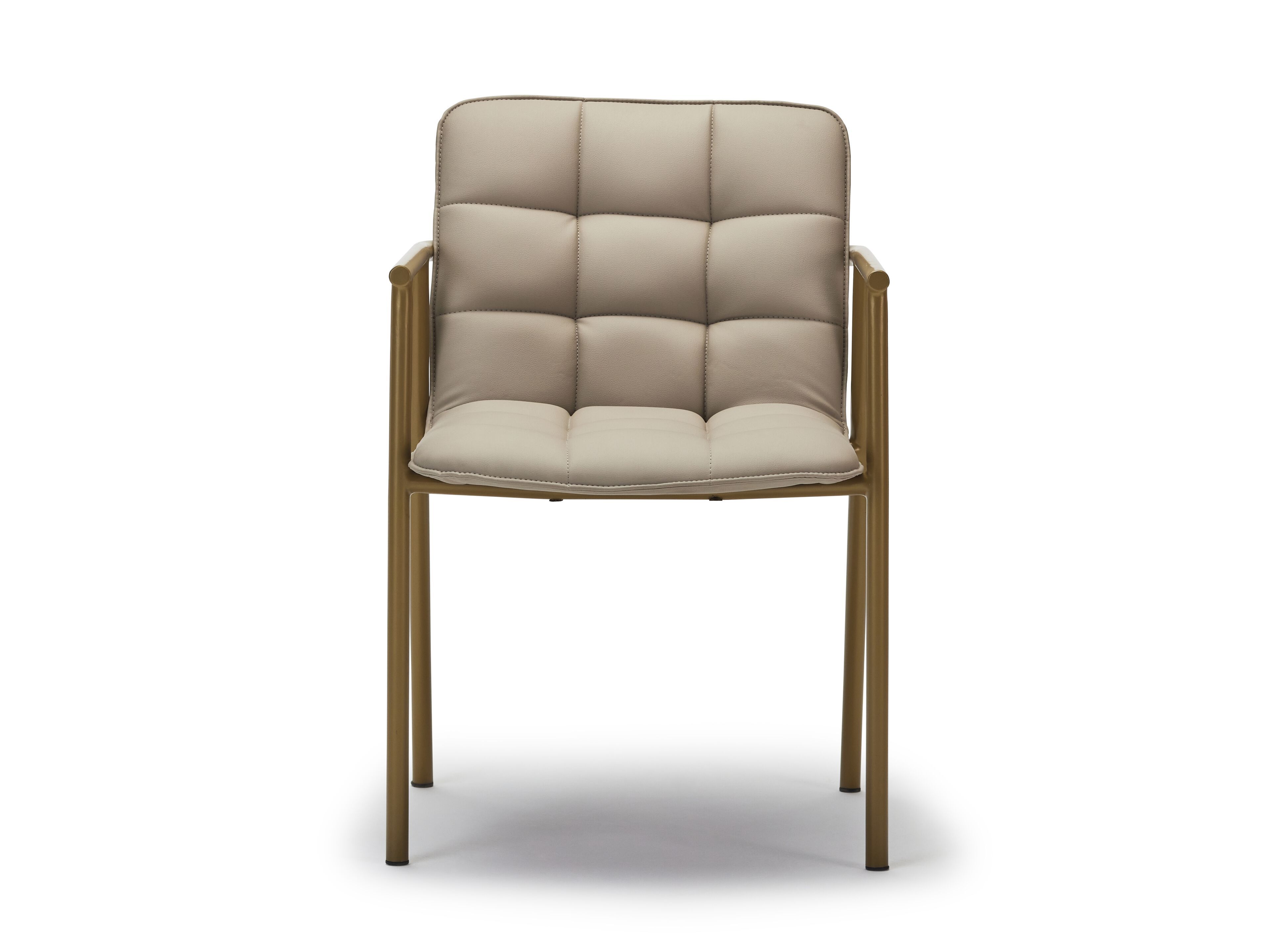 Кожаный и металлический садовый стул с подлокотниками Papell Design Squarez ARCH-00133368