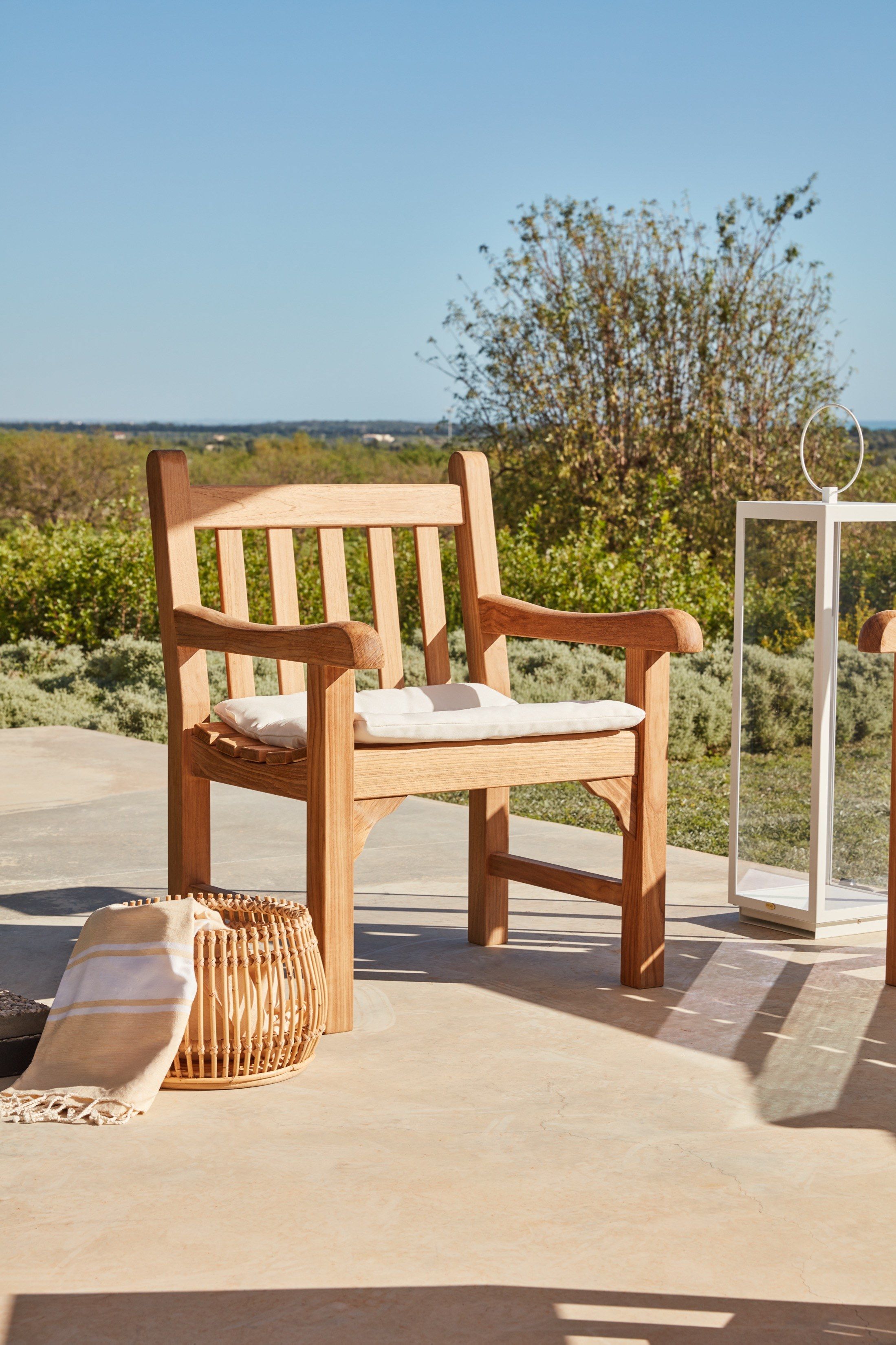 Садовое кресло из тикового дерева с подлокотниками Unopiù Chelsea ARCH-00055263 - Вид №4