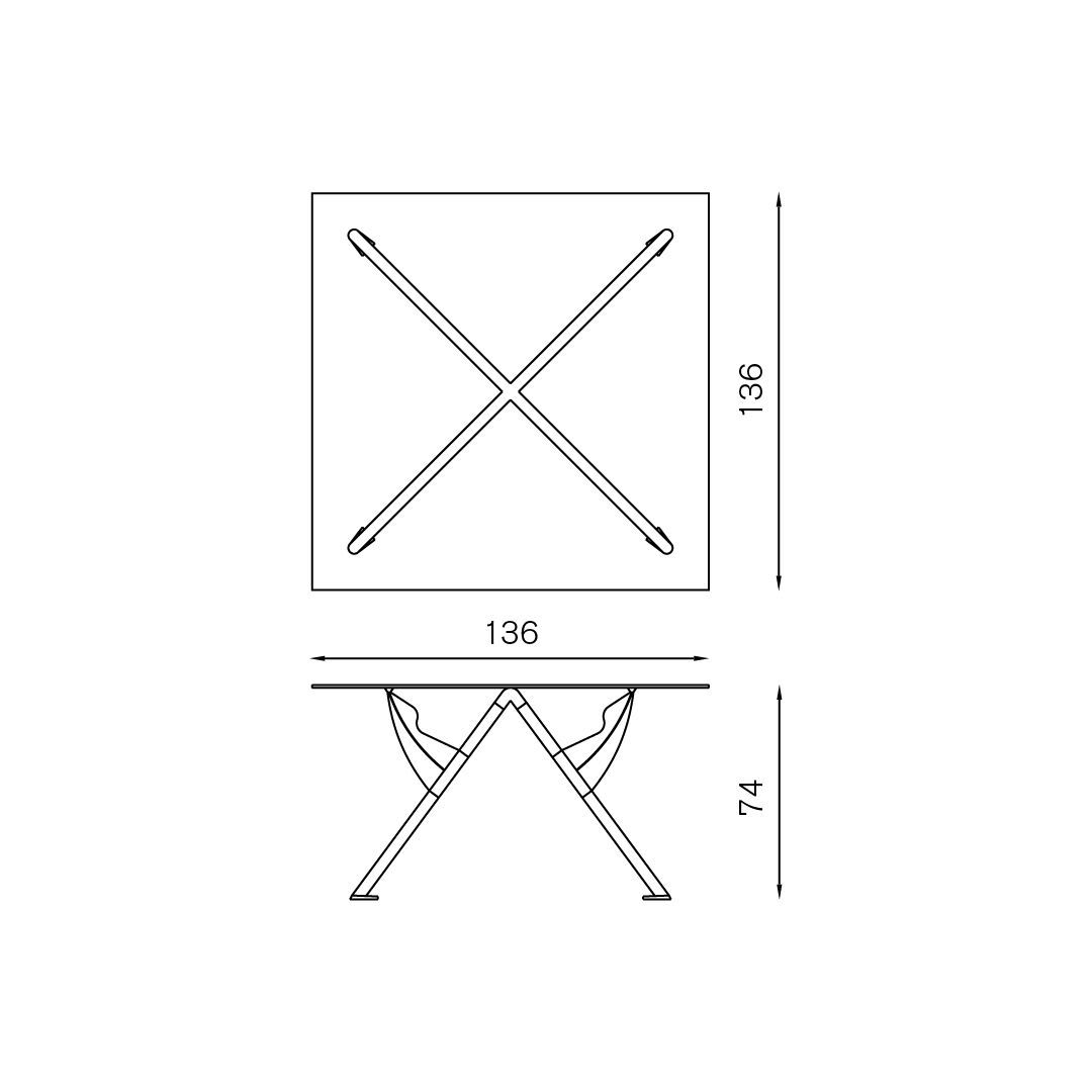 Квадратный стол из стали и хрусталя BALERI ITALIA PRESIDENT M ARCH-00151369 - Вид №9