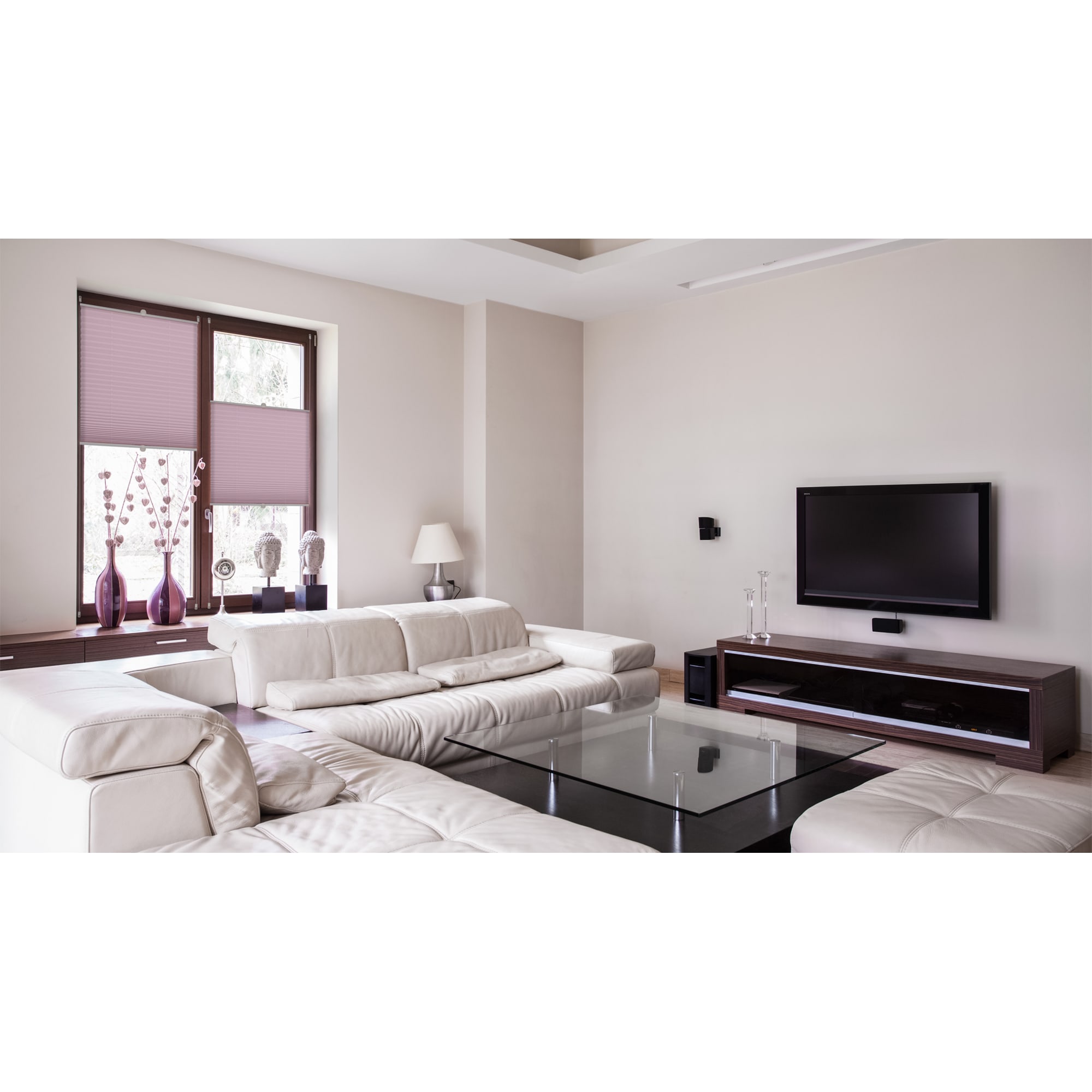 82057312 Штора плиссе «Плайн», 75х160 см, текстиль, цвет сиреневый Santreyd  - Вид №5