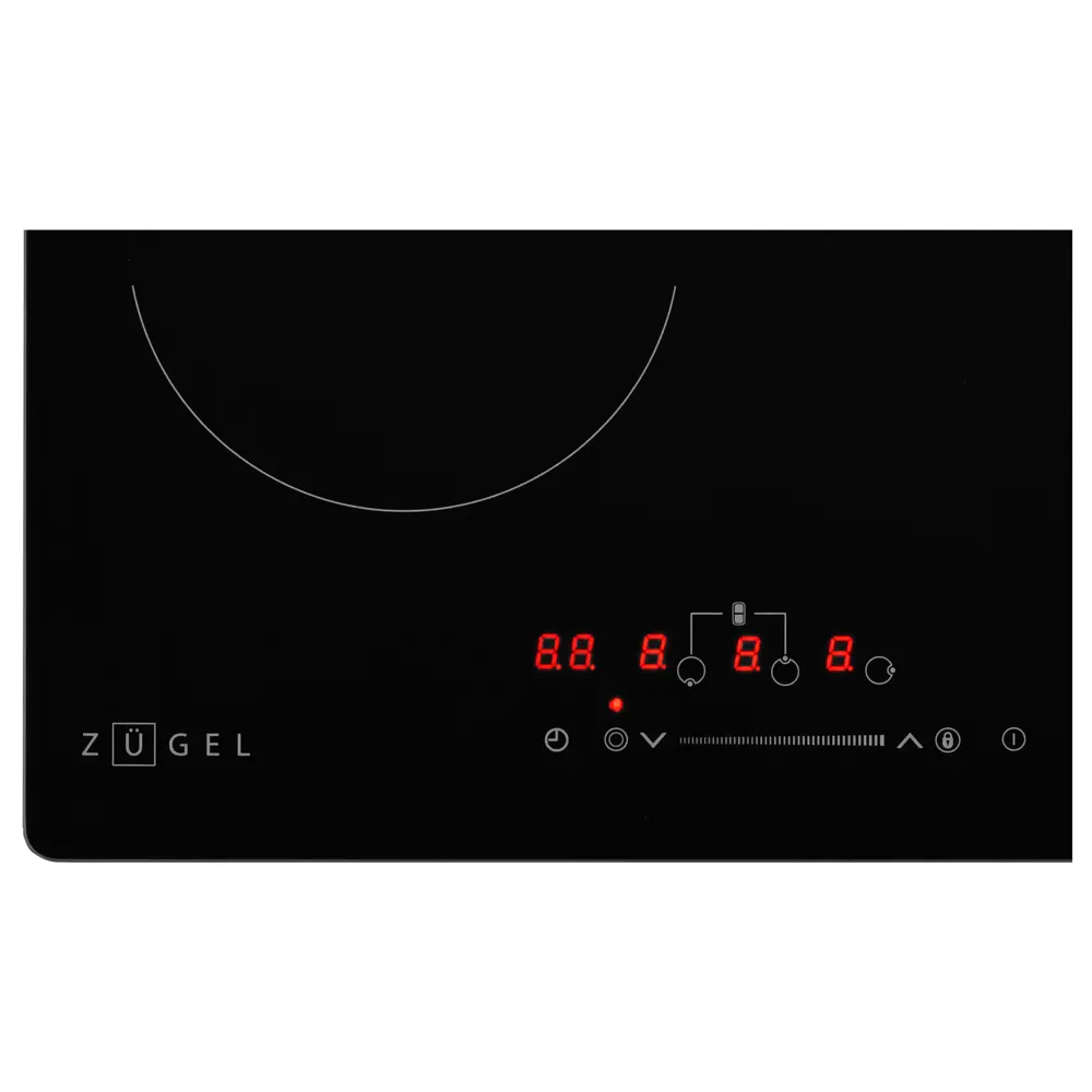 Стеклокерамическая варочная панель Zugel ZEH451C 45x4.4x52 см 3 конфорки цвет черный STLM-2121286 - Вид №2