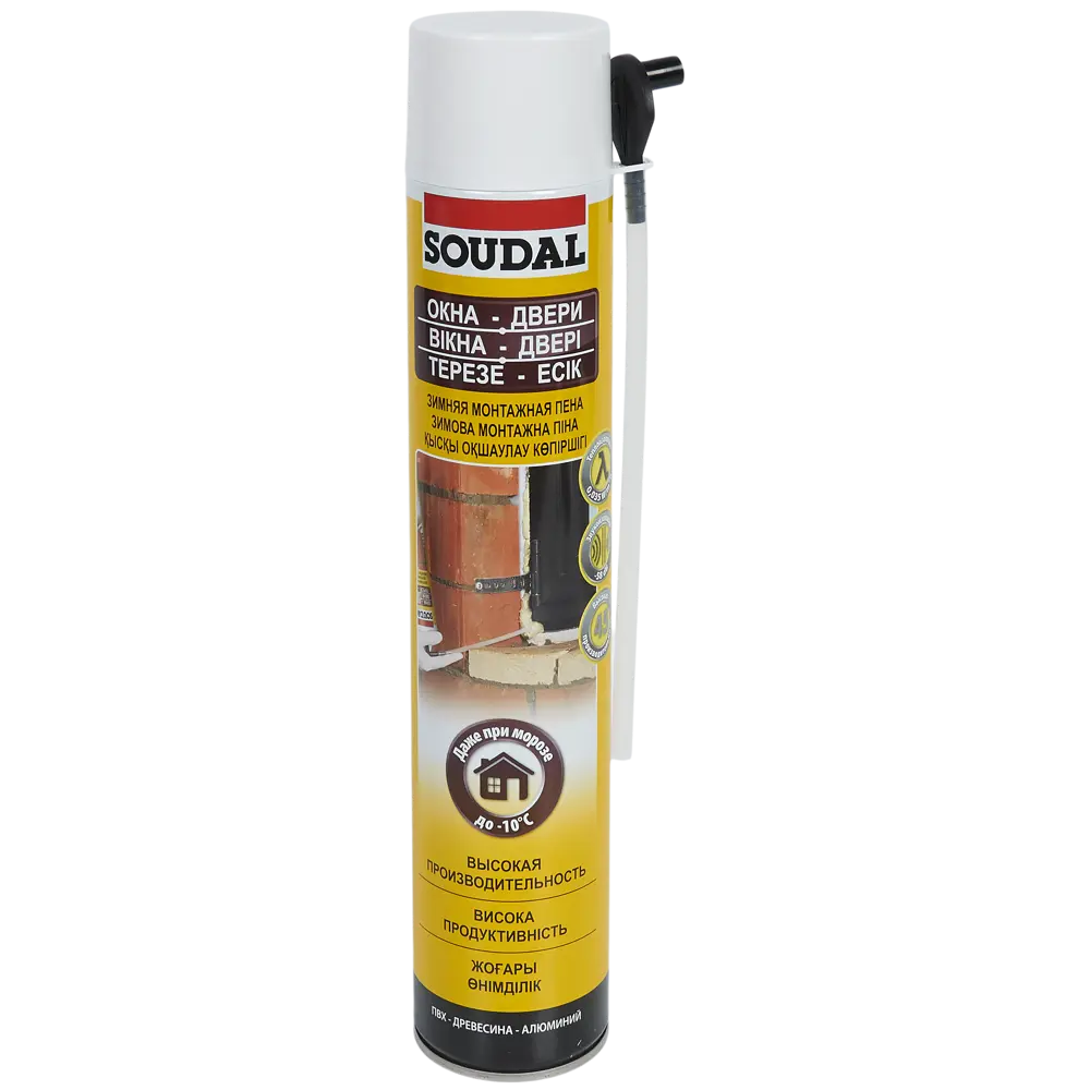 Пена монтажная бытовая Soudal для окон и дверей 45 зимняя 750 мл STLM-2095594