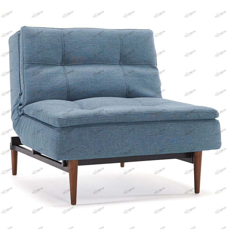 Кресло Dublexo c ножками Styletto из темного дерева и черной рамой, индиго Innovation Living DUBLEXOCH558