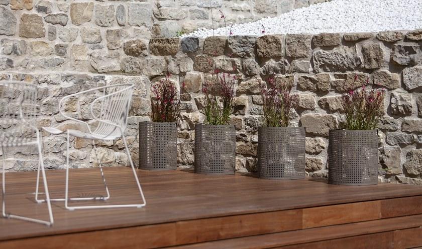 iSimar Низкий садовый горшок из оцинкованной стали Arena Isi 7220 / isi 7221 - Вид №3