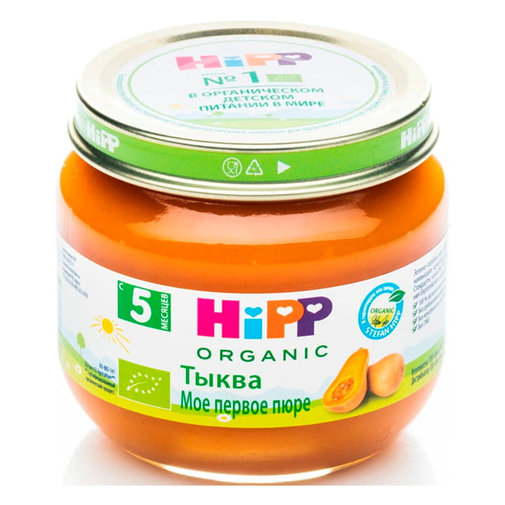 Пюре Тыква с 5 месяцев мое первое пюре HiPP 80 г Santreyd 15706 - Вид №1