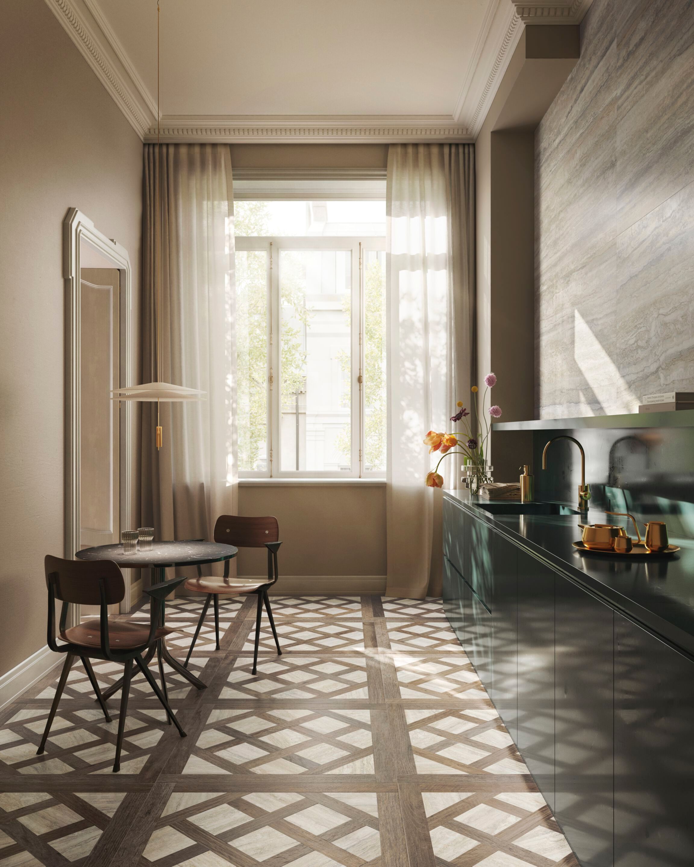 Напольное / керамогранит с эффектом травертина CERAMICA SANT'AGOSTINO Invictus ARCH-00128093 - Вид №7