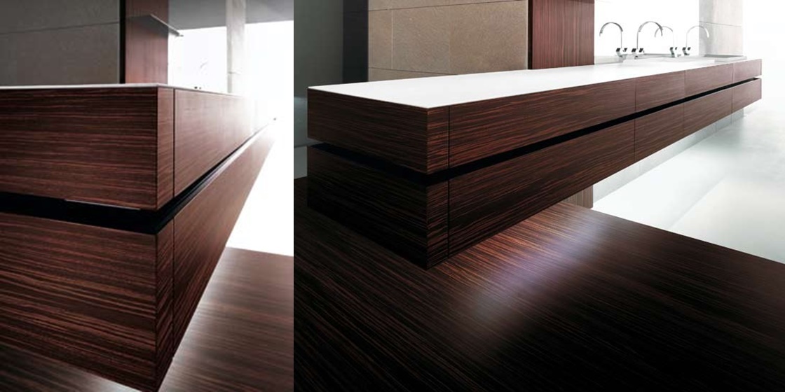 Комбинация ванной комнаты KU 50 в отделке Ska MillTek / 85 Palissandro MILLDUE KUBIK KUBIK50 - Вид №3