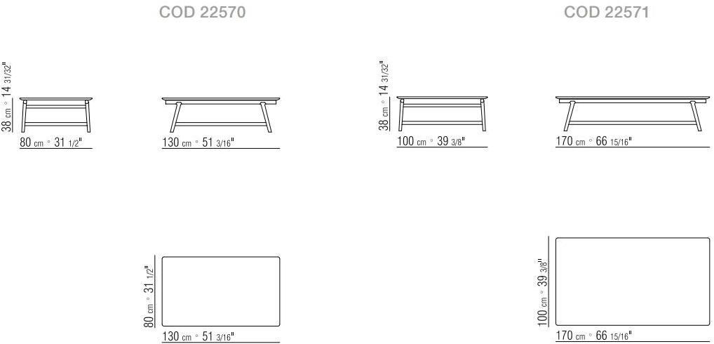 Flexform Прямоугольный мраморный журнальный столик Giano sun-id-1477726 - Вид №3