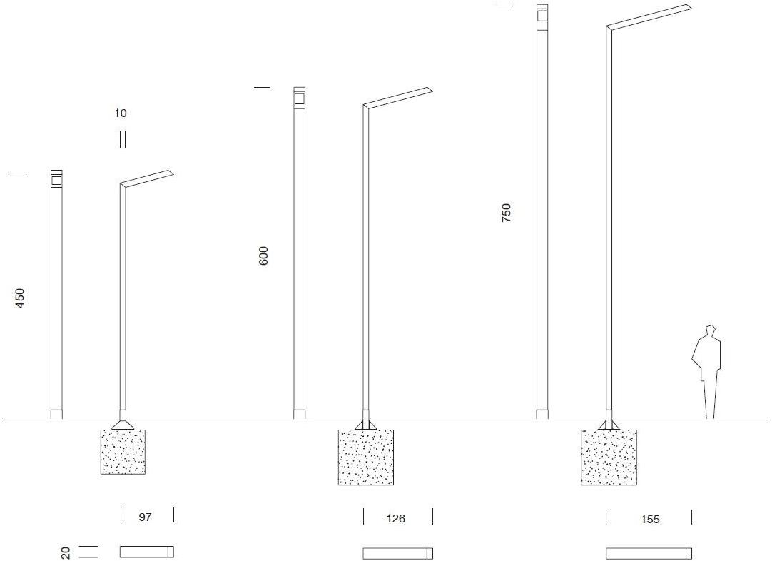 URBIDERMIS Светодиодный столб из оцинкованной стали 108 sun-id-1496432 - Вид №4