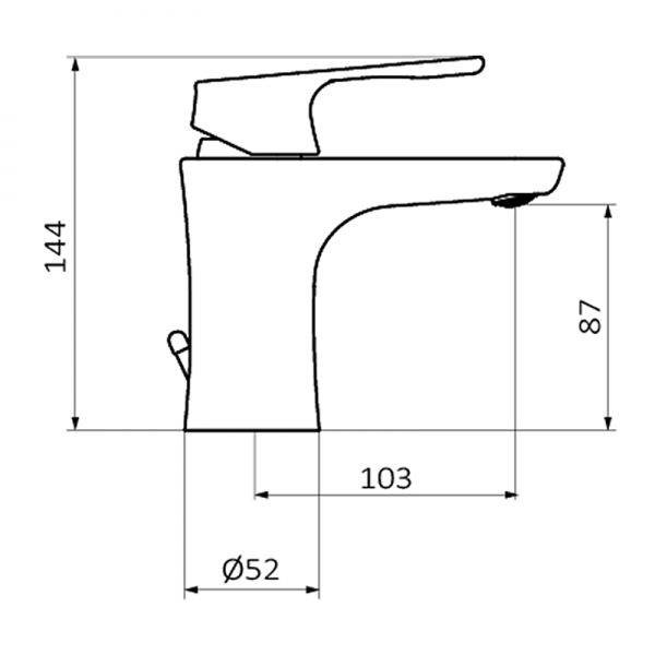 Смеситель для раковины E-PLUS GRB MIXERS 35513350 - Вид №1
