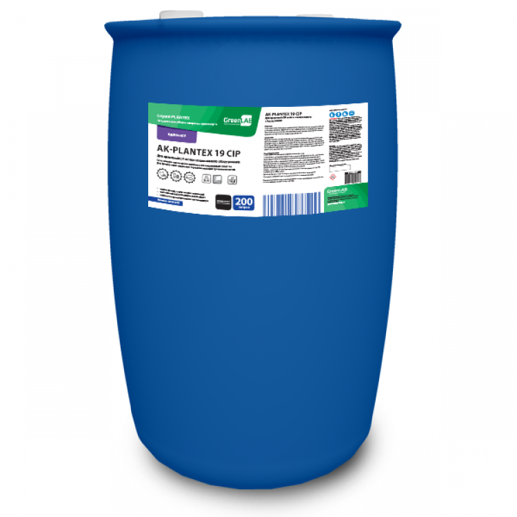 AK-019/200 GreenLAB AK - PLANTEX 19 CIP, 200 л, Для щелочной CIP мойки алюминиевого оборудования 