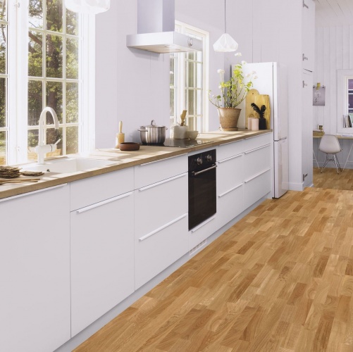 Спортивный паркет Boen Strongline Contract Спортлак Дуб Натур (Гладкая) 2200х139 мм EI37STLD - Вид №2